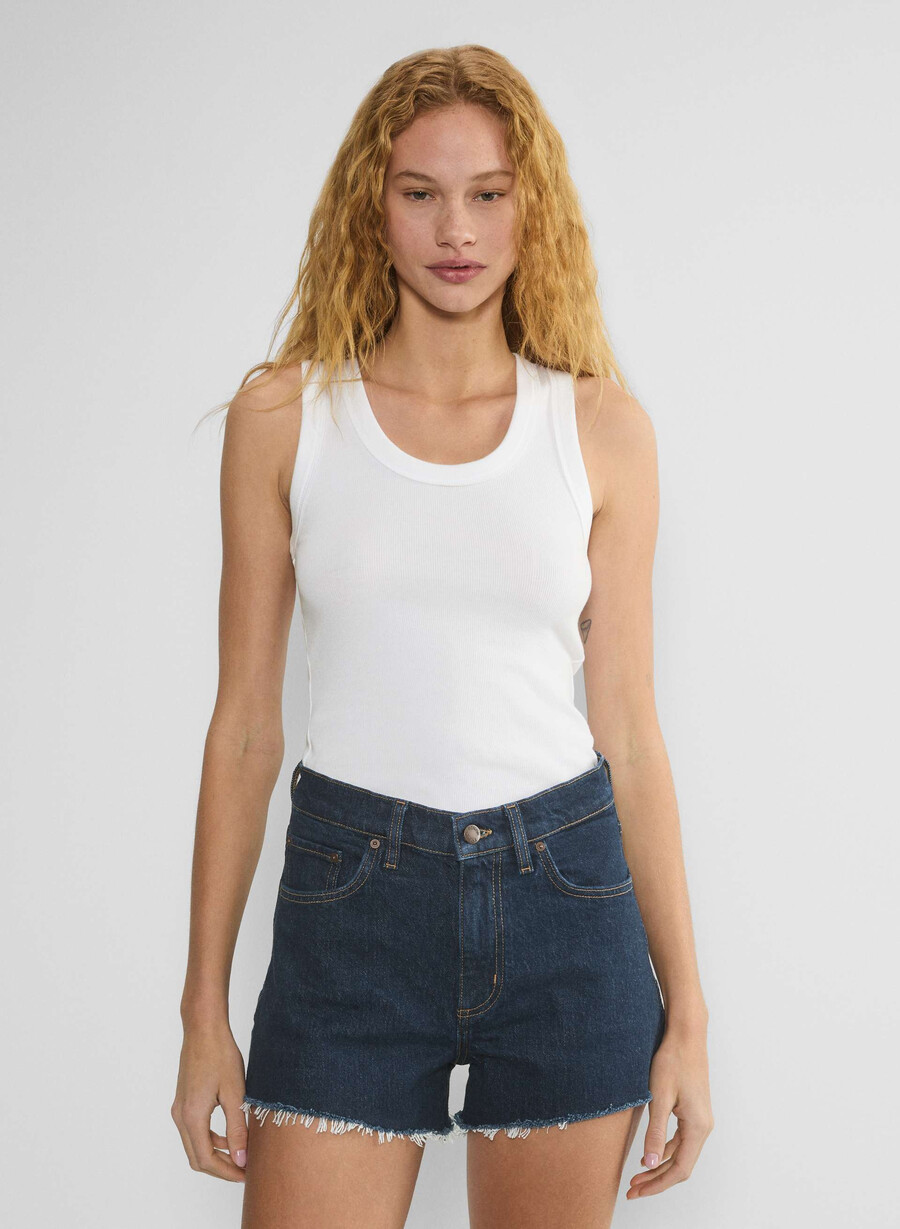 denim forum jodie hi-rise mini denimshorts no-stress mÖrkblÅ