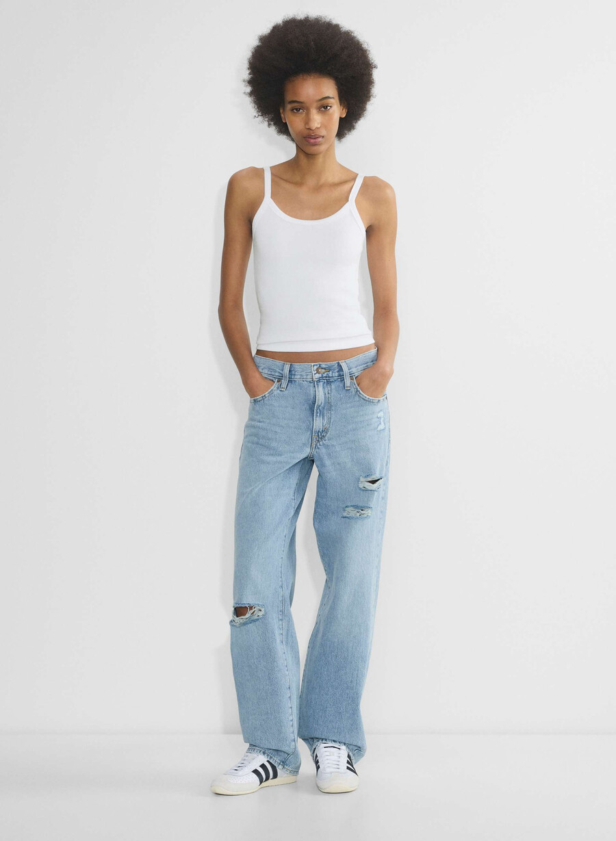 levis baggy dad jean fick emot teckningen