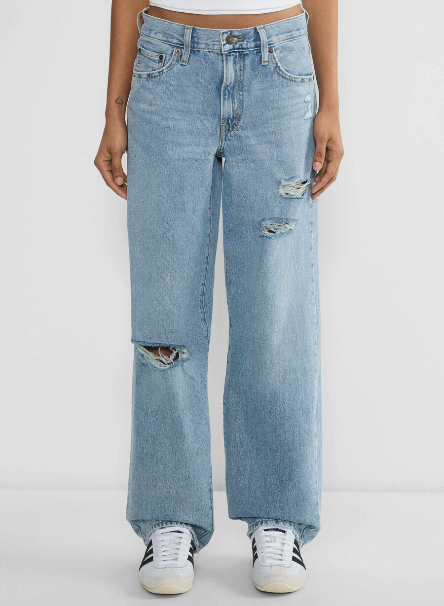 levis baggy dad jean fick emot teckningen