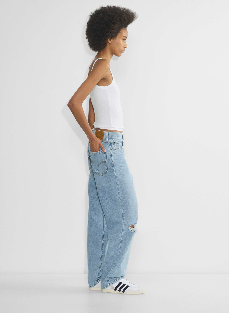 levis baggy dad jean fick emot teckningen