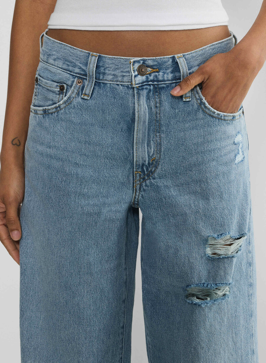 levis baggy dad jean fick emot teckningen