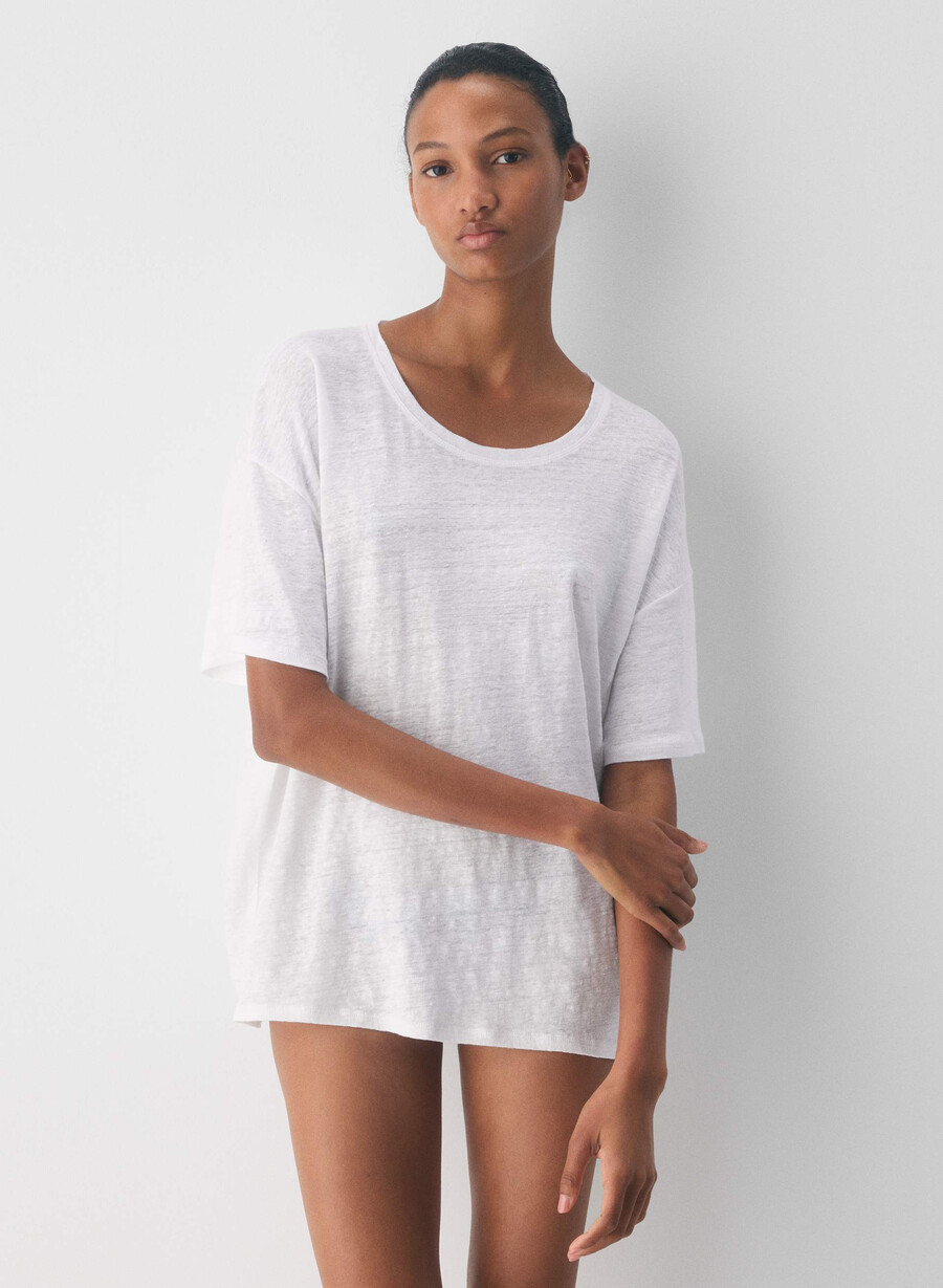 loom linen quay t-shirt vit