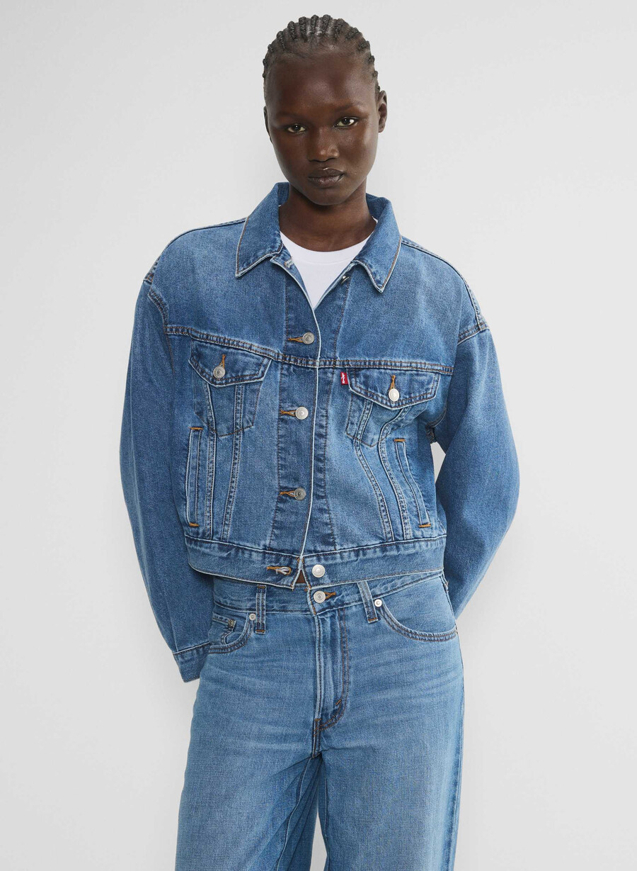 levis shrunken 90-tals truckerjacka cool city whip