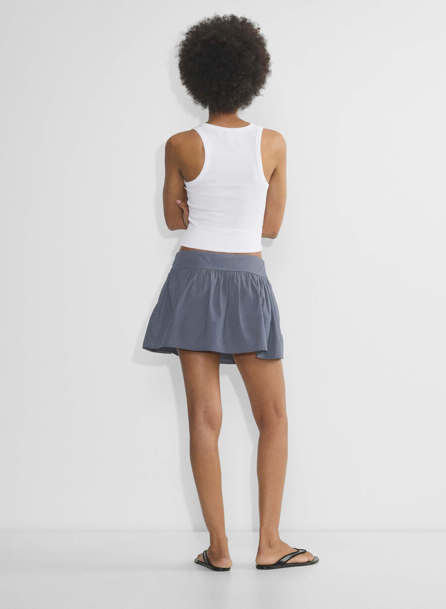 tofflor poplin skort vintage navy
