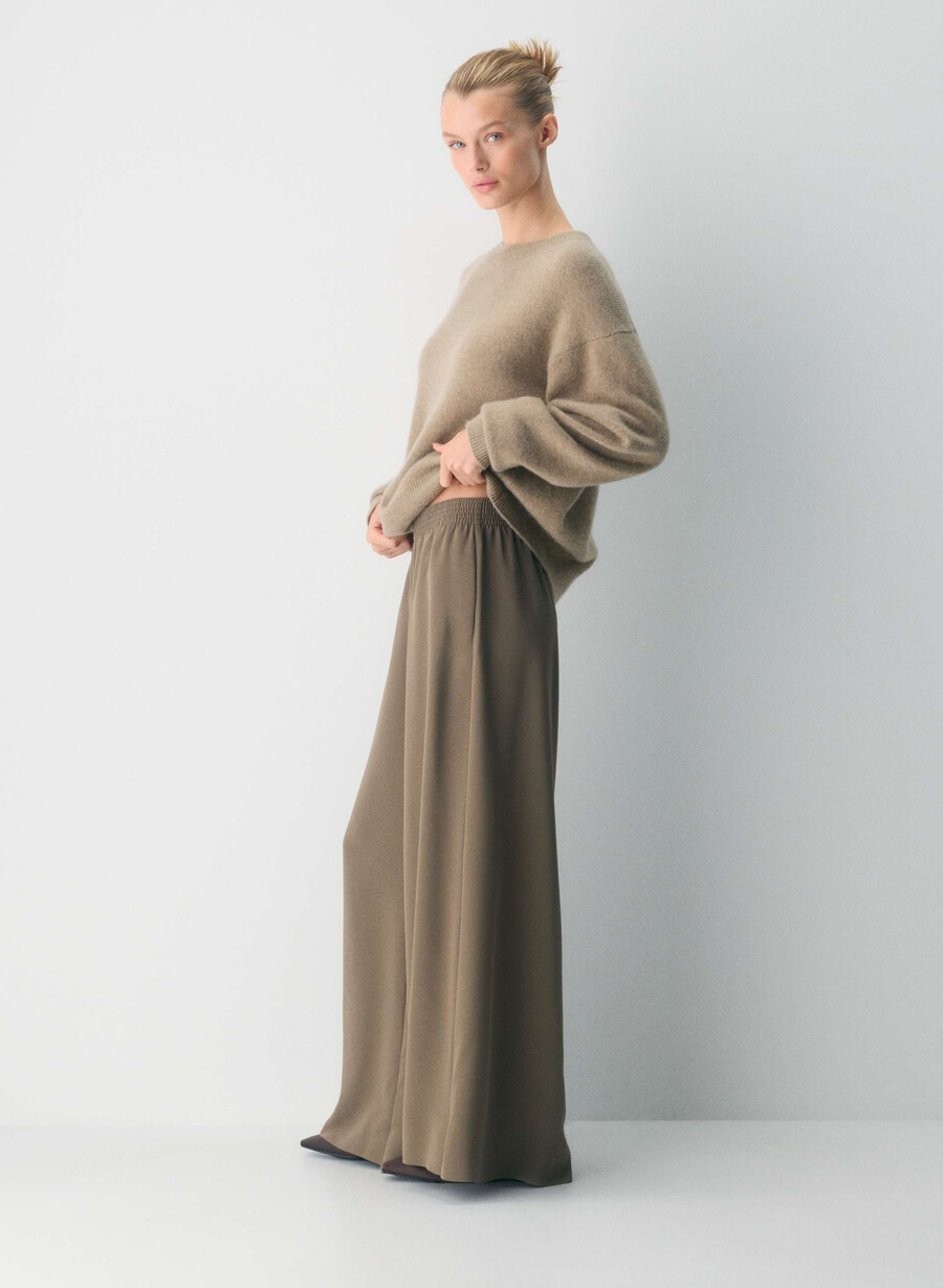 parker palazzo byxa - studio drape cola taupe