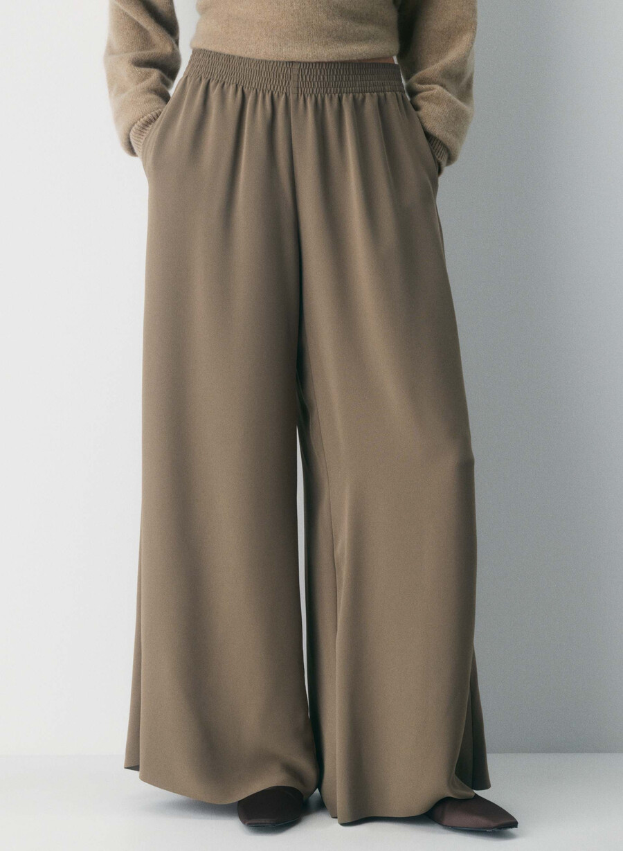 parker palazzo byxa - studio drape cola taupe