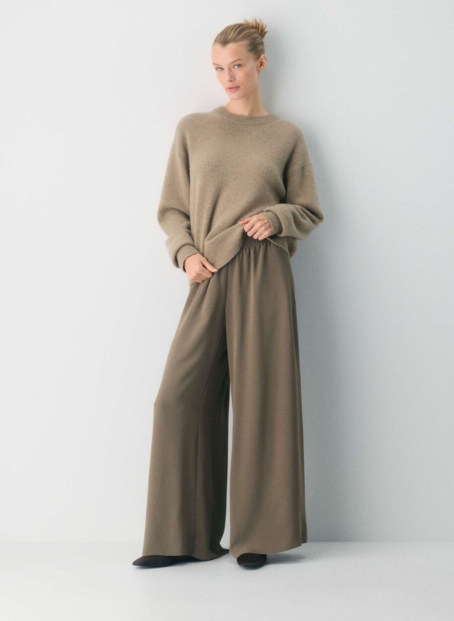 parker palazzo byxa - studio drape cola taupe