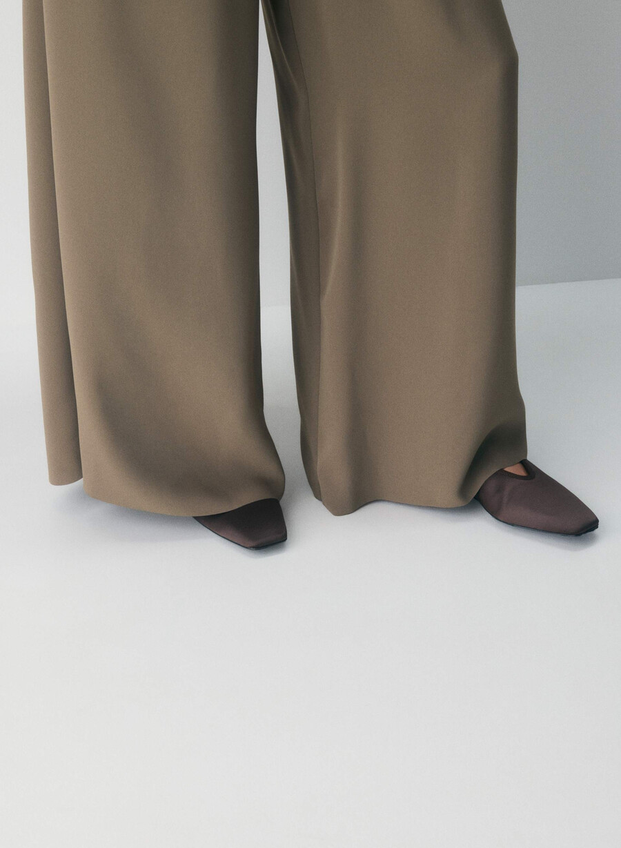 parker palazzo byxa - studio drape cola taupe