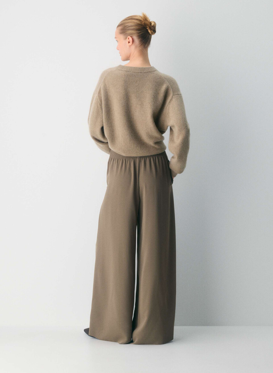 parker palazzo byxa - studio drape cola taupe