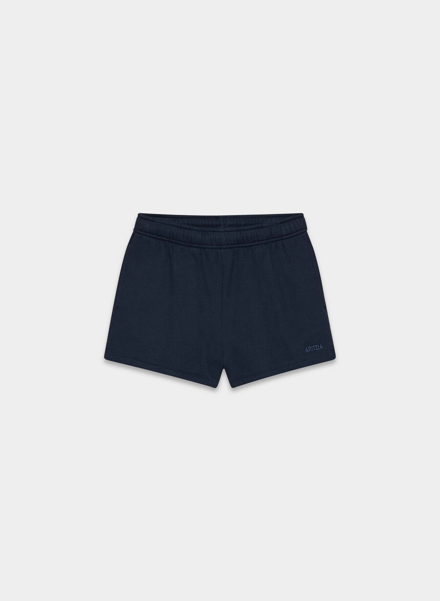 mysiga fleece-shorts med hög midja admiral