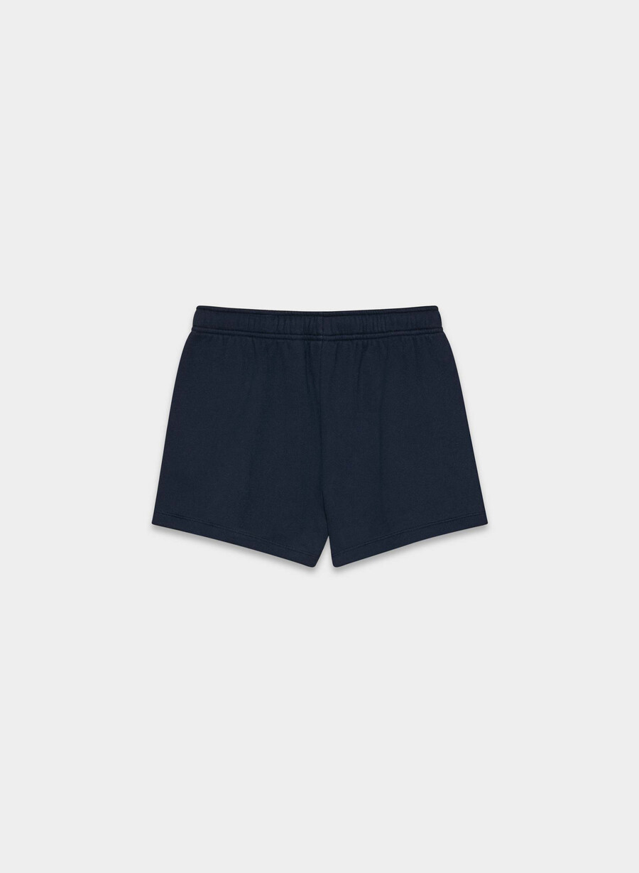 mysiga fleece-shorts med hög midja admiral