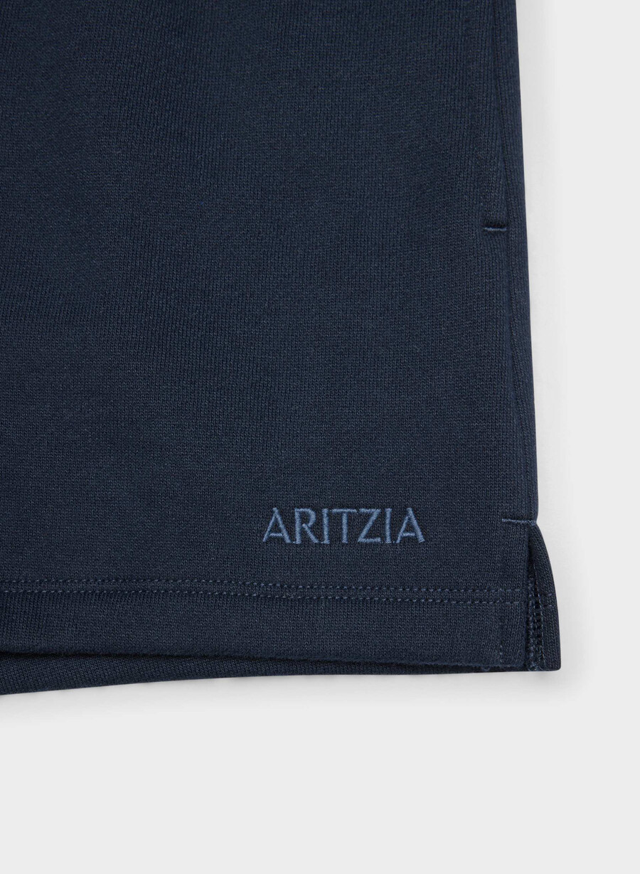 mysiga fleece-shorts med hög midja admiral