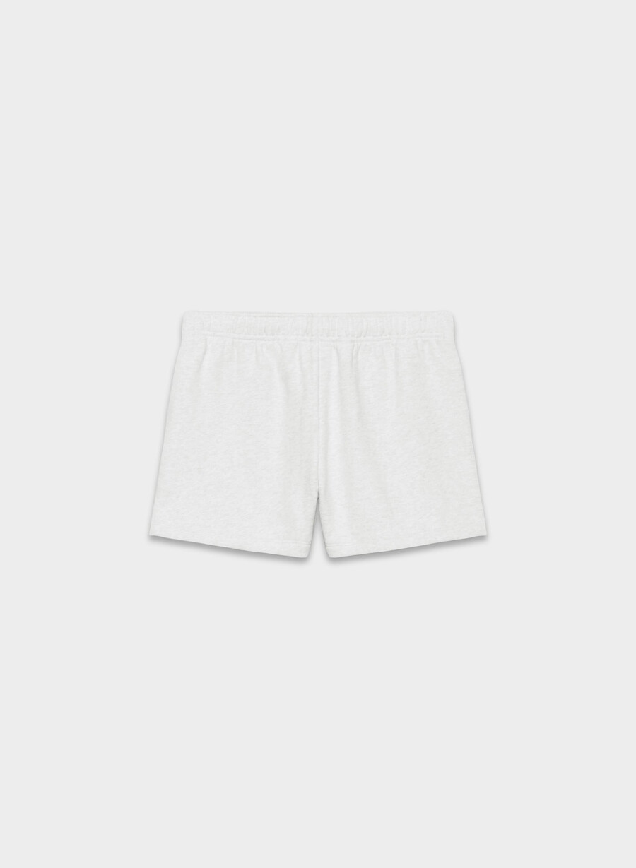 mysiga sweatfleece mega hi-rise mini shorts ljungvita