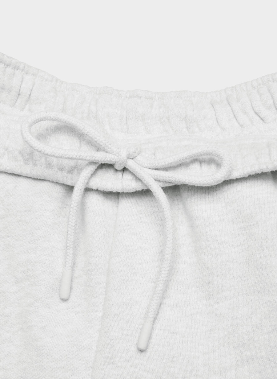 mysiga sweatfleece mega hi-rise mini shorts ljungvita