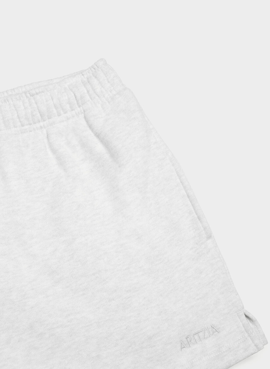 mysiga sweatfleece mega hi-rise mini shorts ljungvita