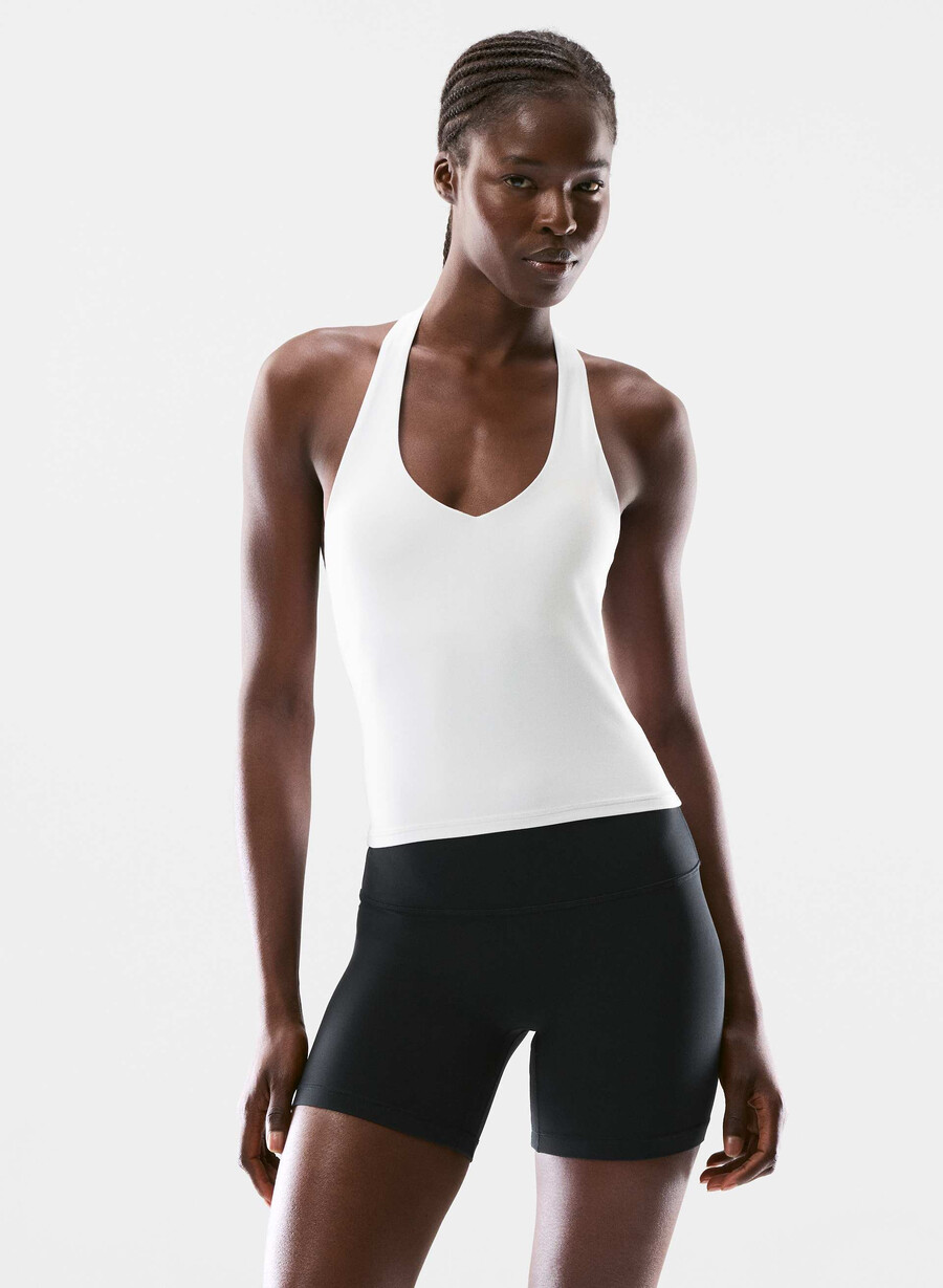 butter prime halter sportlinne ljusvit