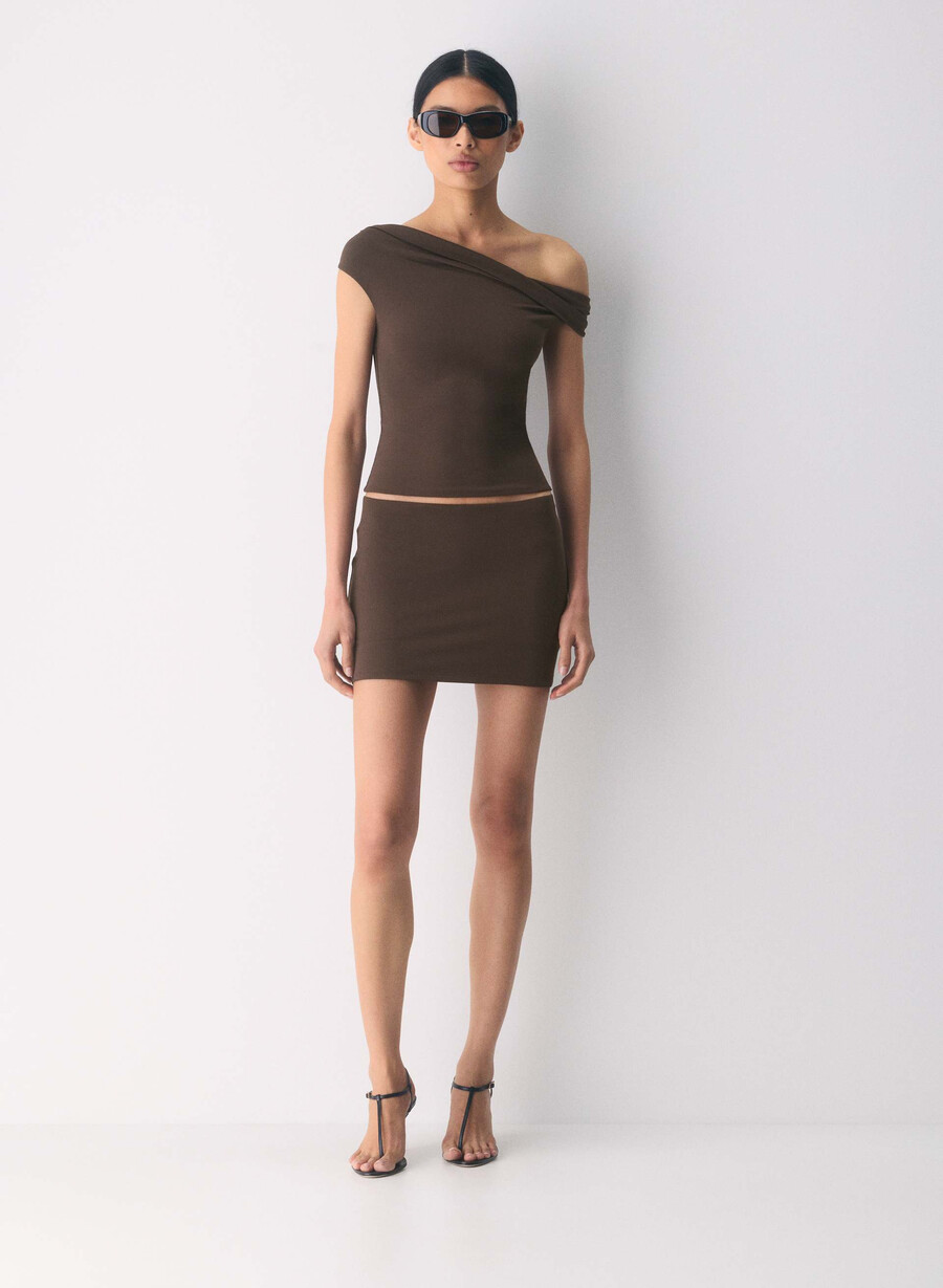 original contour request micro tube skort rik mocha brun