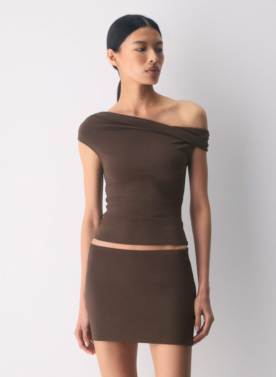 original contour request micro tube skort rik mocha brun