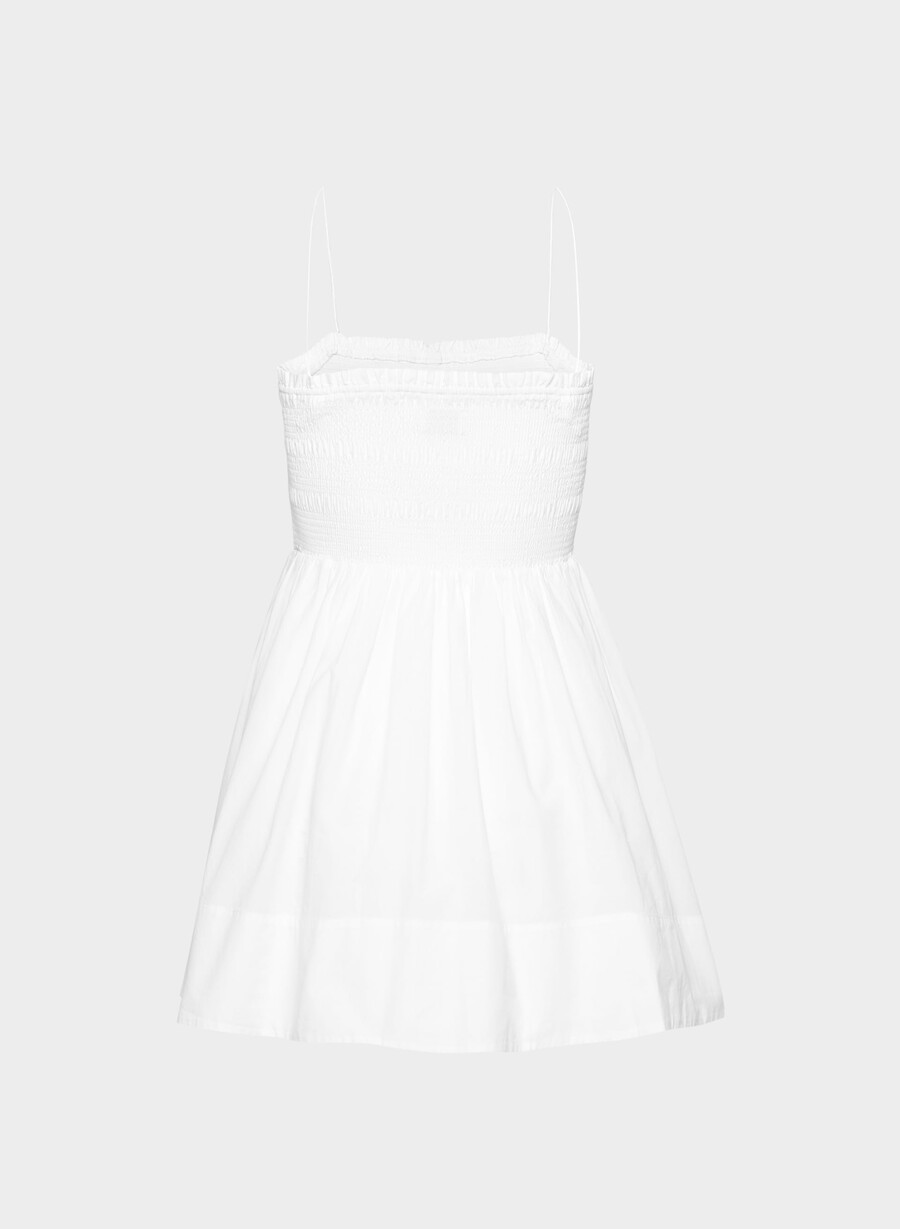 peachy poplin klänning ljusvit