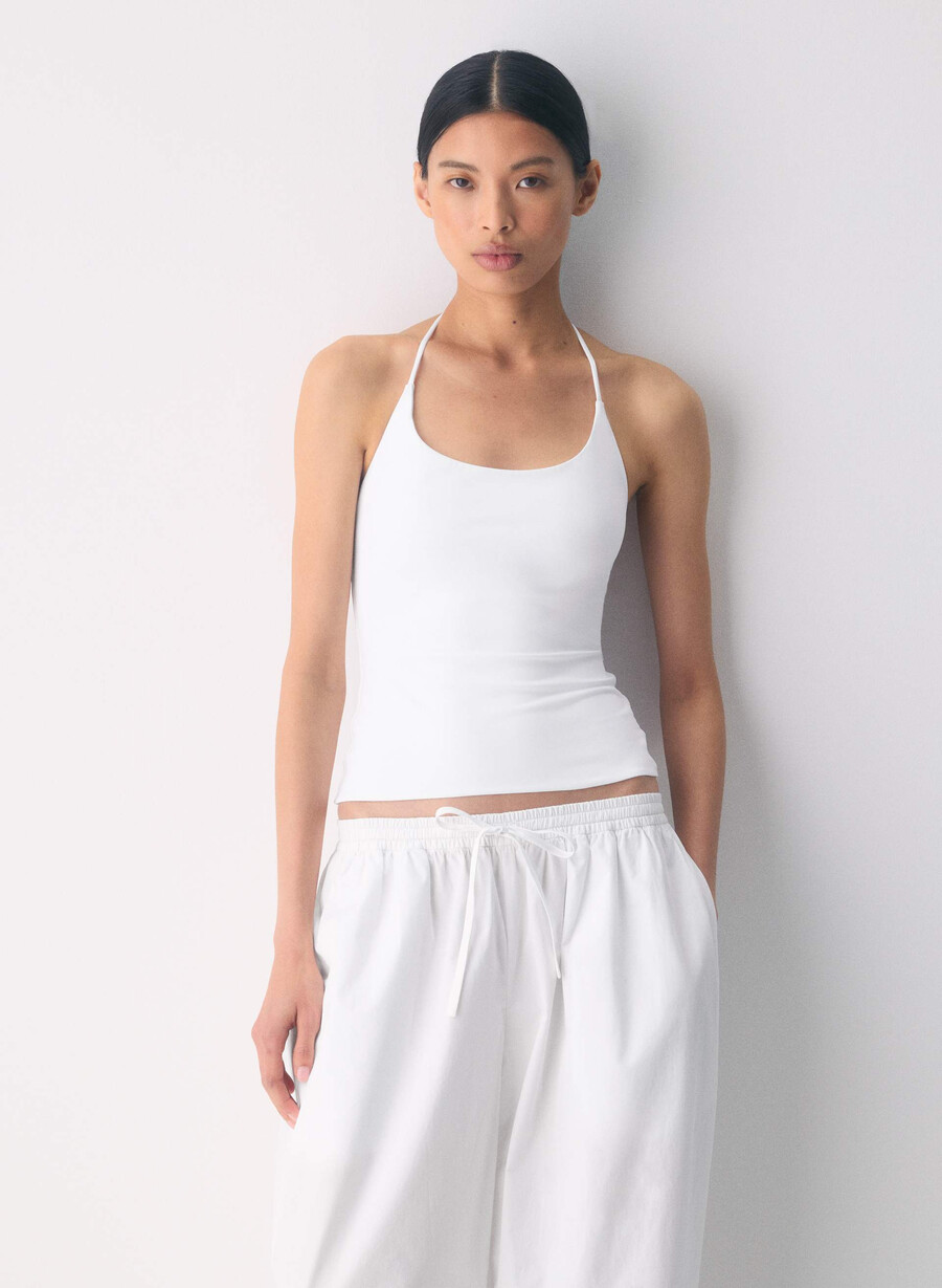 original contour grace halter top ljusvit