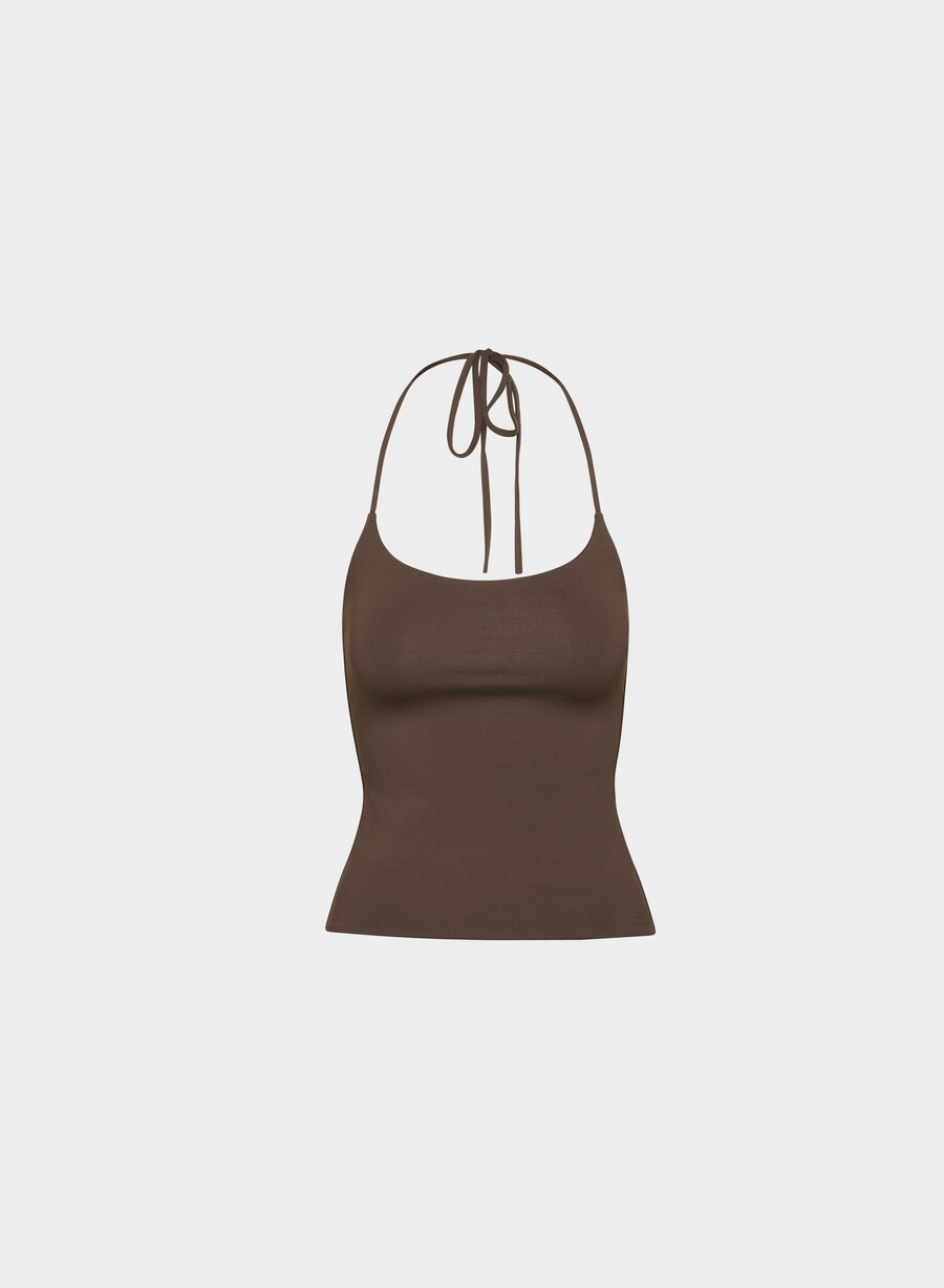 original contour grace halter top rik mocha brun