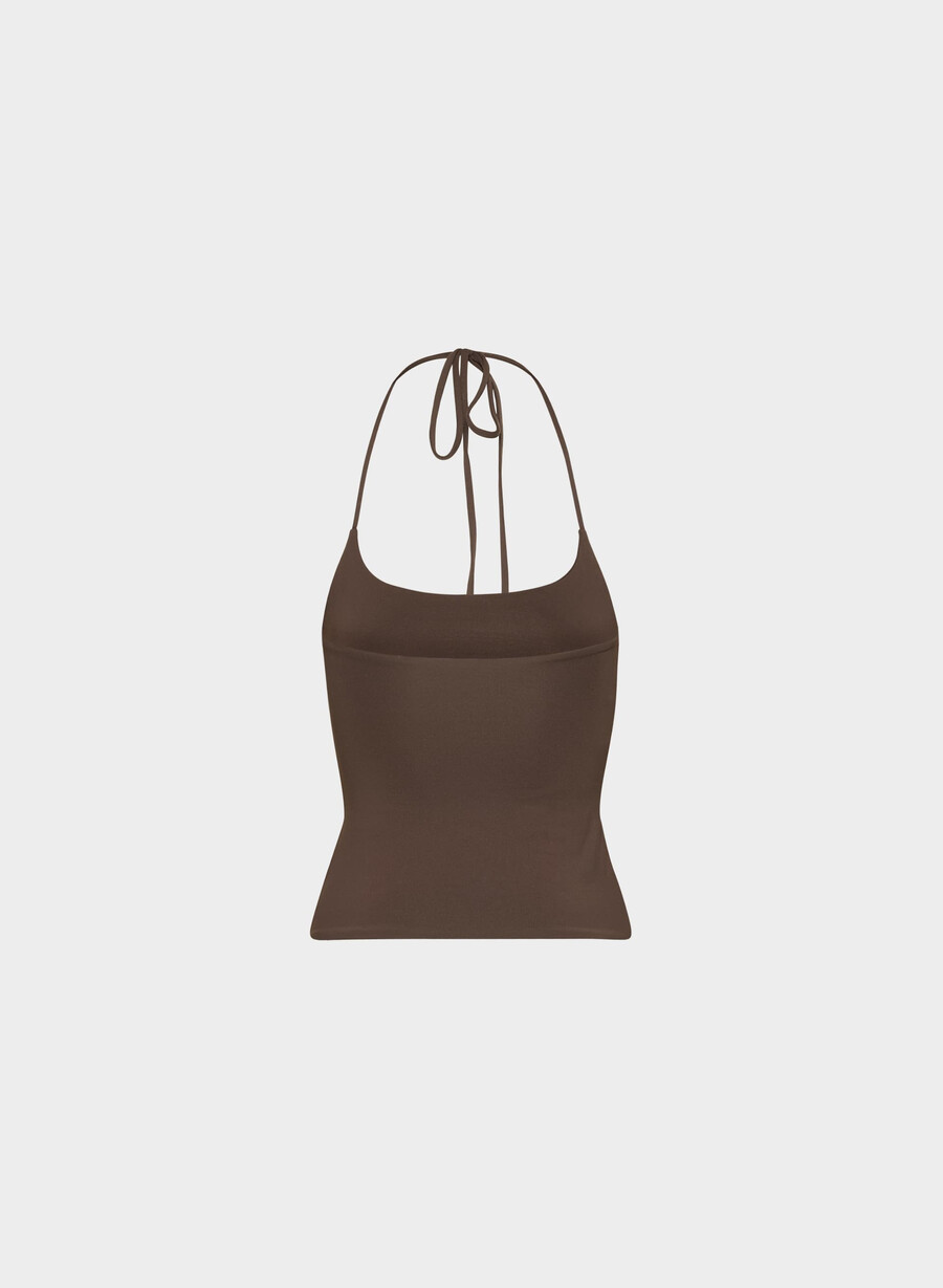original contour grace halter top rik mocha brun
