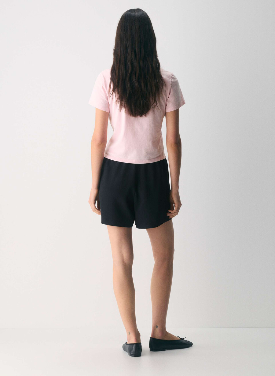 the lodge short mid-thigh - crepette svart