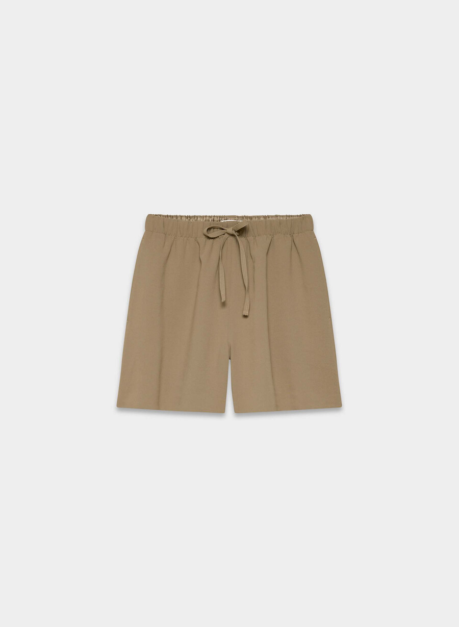 the lodge short mid-thigh - crepette folio brun