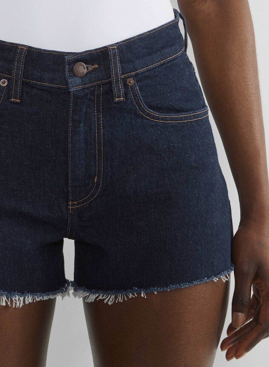 denim forum jodie curve-fit hi-rise mini denimshorts no-stress mÖrkblÅ