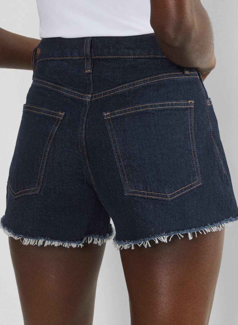 denim forum jodie curve-fit hi-rise mini denimshorts no-stress mÖrkblÅ