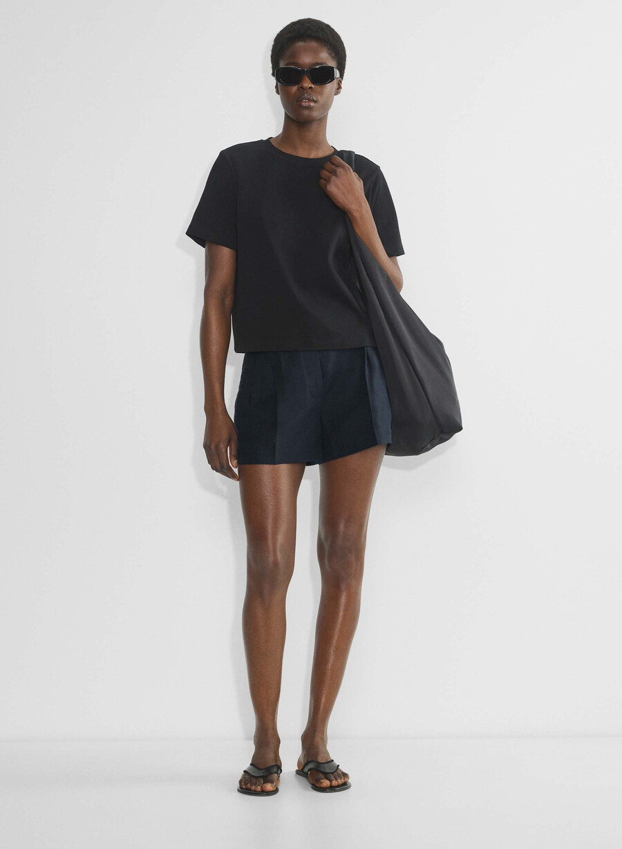 the effortless short curve-fit mini - cruiselinen dark nat navy