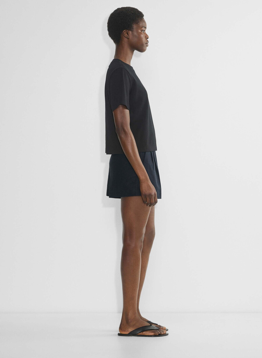 the effortless short curve-fit mini - cruiselinen dark nat navy