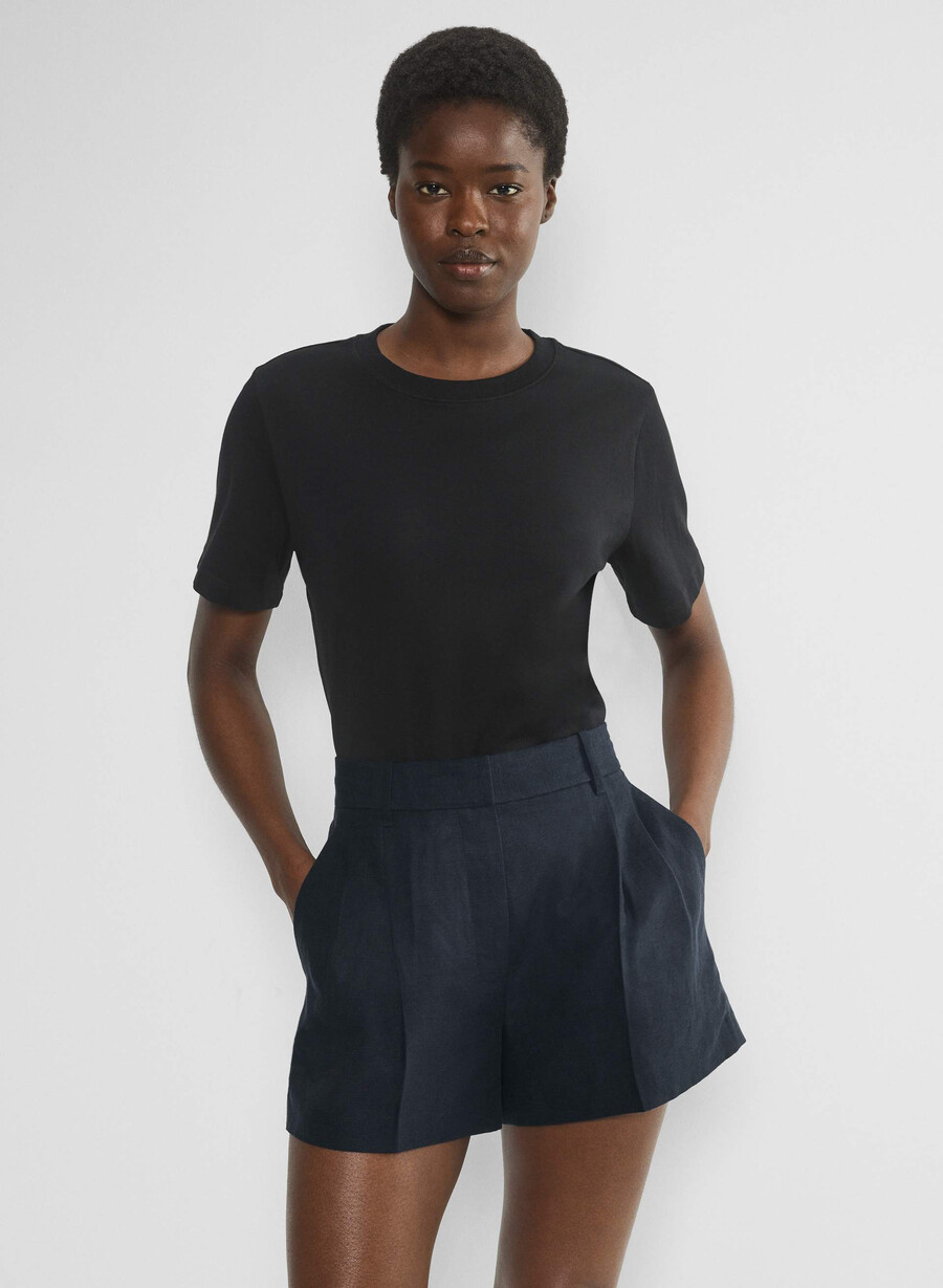 the effortless short curve-fit mini - cruiselinen dark nat navy