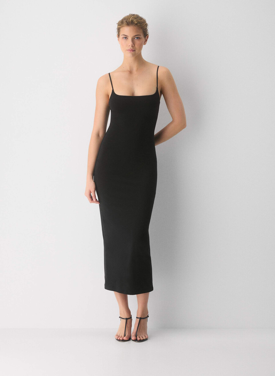 casual contour summon maxi cami klänning svart