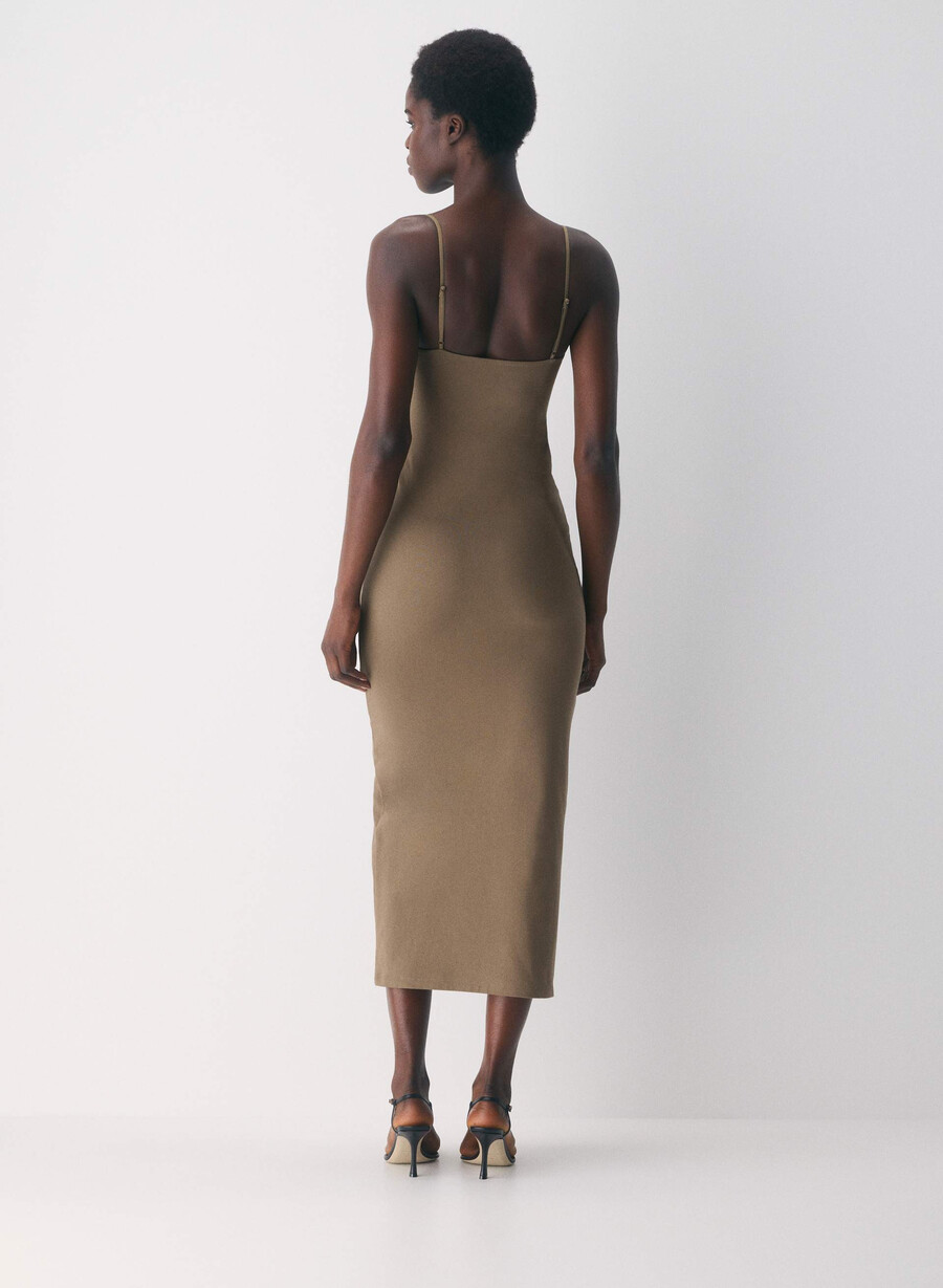 casual contour summon maxi cami klänning folio brun