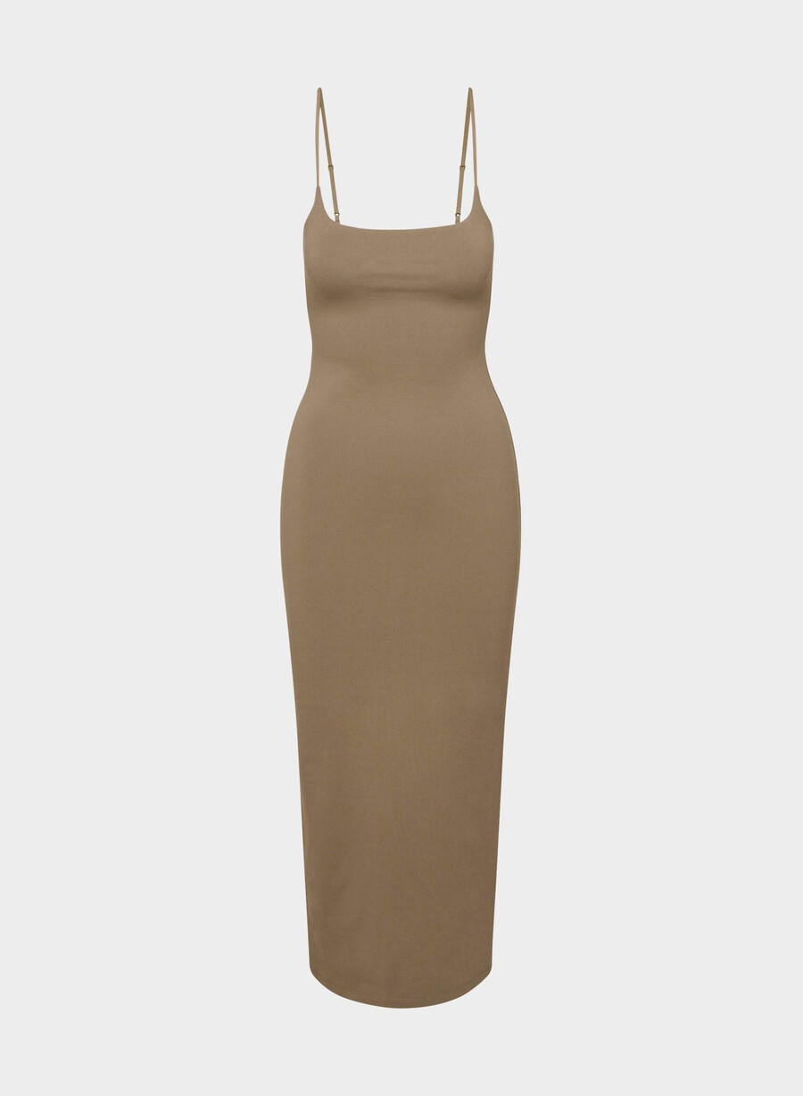 casual contour summon maxi cami klänning folio brun