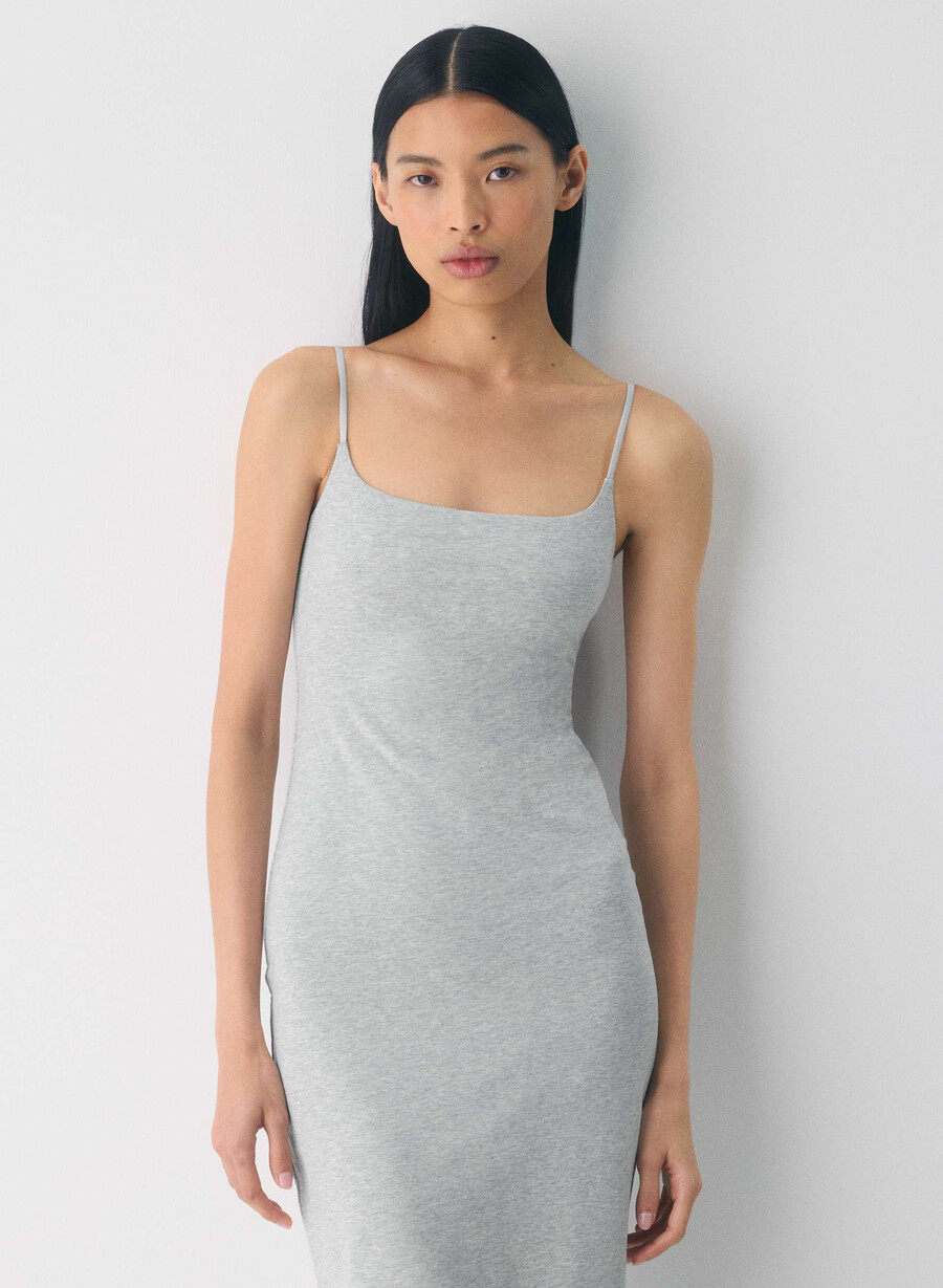 casual contour summon maxi cami klänning ljungfärgad krom