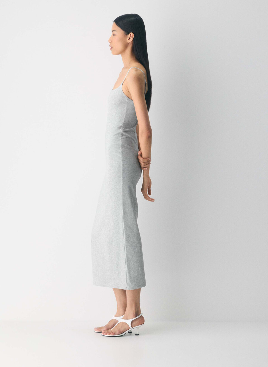casual contour summon maxi cami klänning ljungfärgad krom