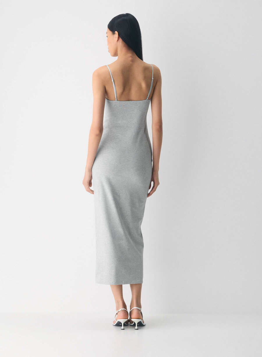 casual contour summon maxi cami klänning ljungfärgad krom