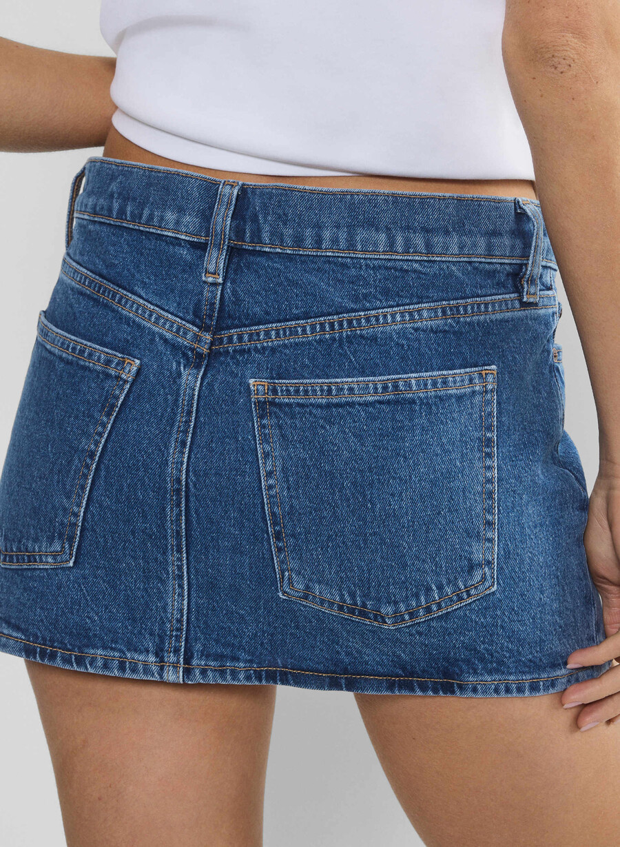 denim forum alba micro denimkjol no-stress medium blÅ