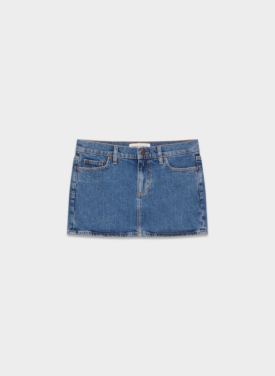 denim forum alba micro denimkjol no-stress medium blÅ