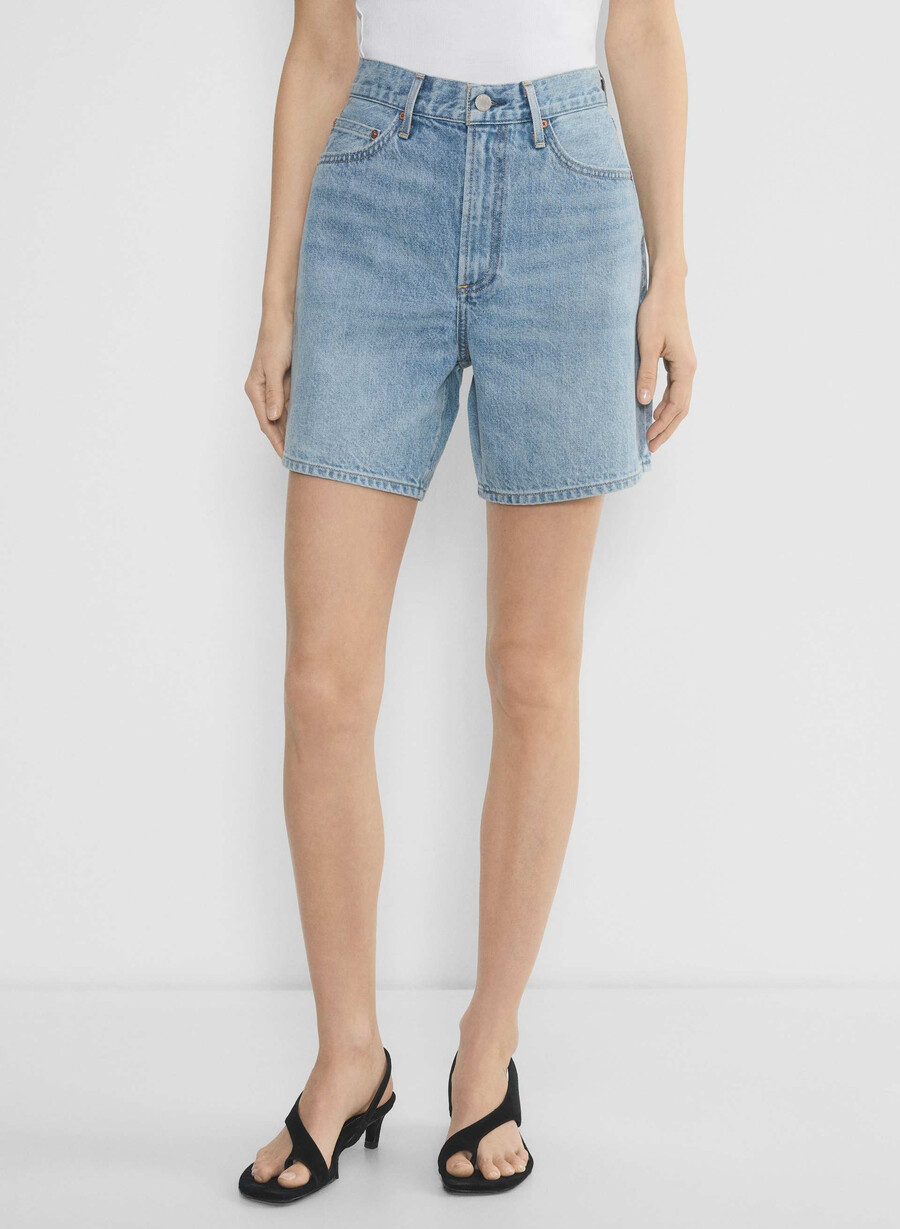 denim forum 90-talets vintage höga midjebyxor i baggy-modell 7 år bleu taboo