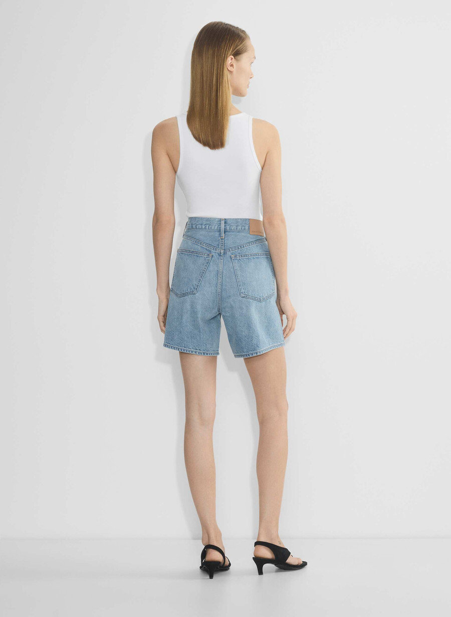denim forum 90-talets vintage höga midjebyxor i baggy-modell 7 år bleu taboo
