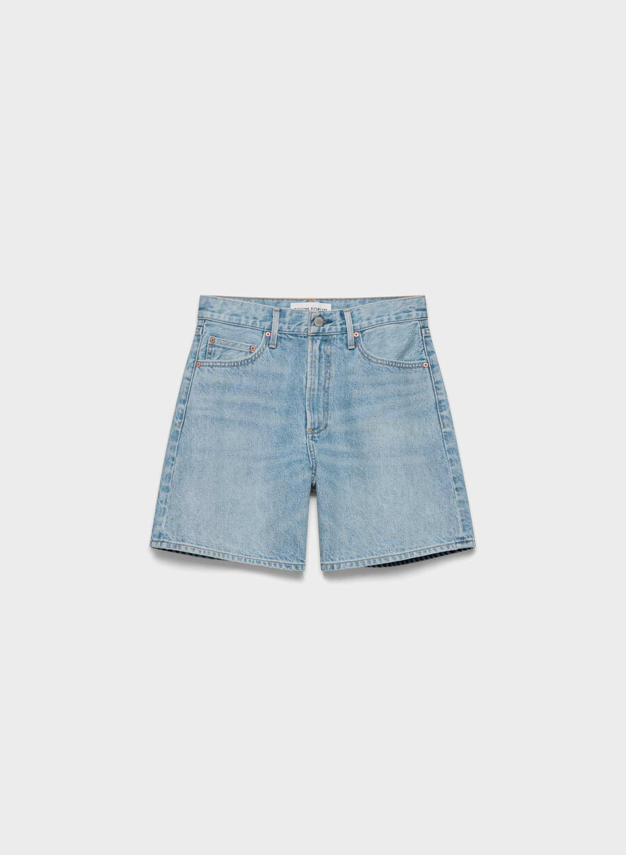 denim forum 90-talets vintage höga midjebyxor i baggy-modell 7 år bleu taboo