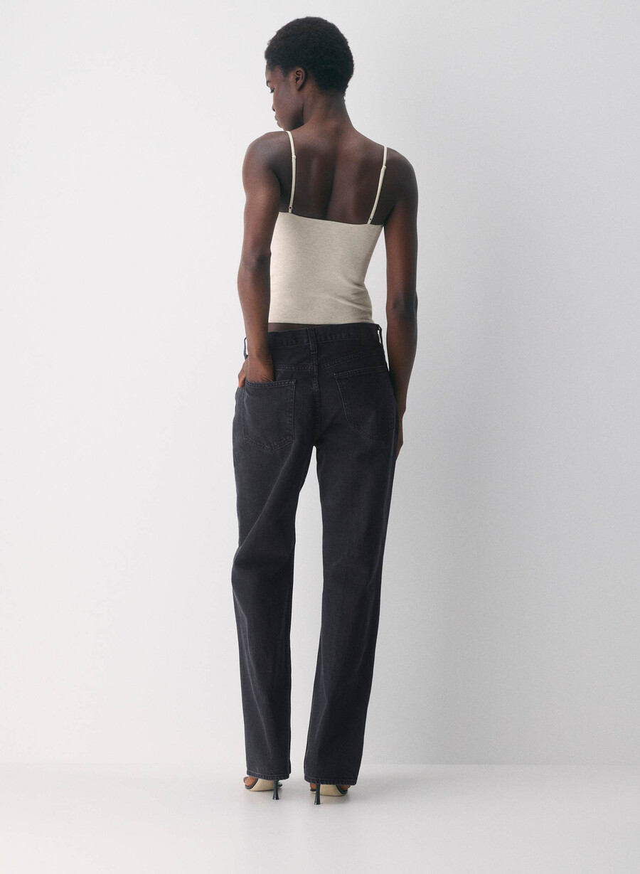 casual contour presence linne i linne med ljusgrå färg heather light oatmea