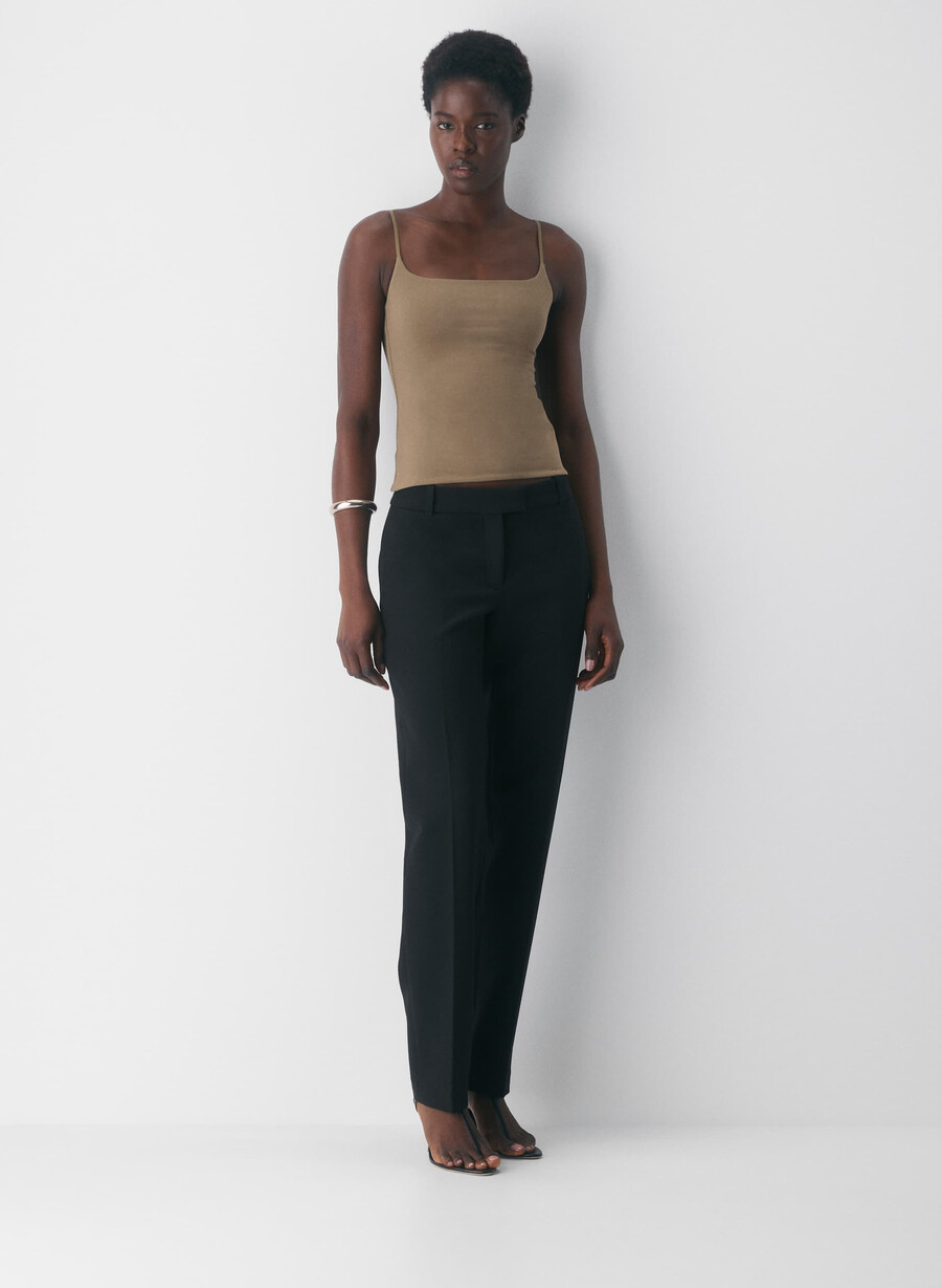 casual contour presence linne med linnemönster folio brun