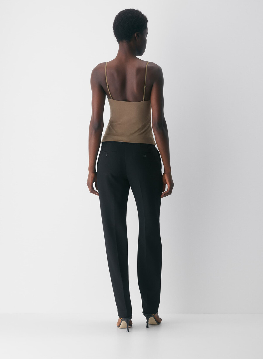 casual contour presence linne med linnemönster folio brun