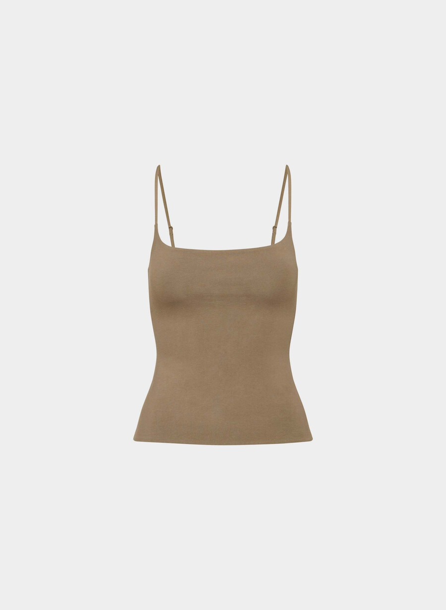 casual contour presence linne med linnemönster folio brun