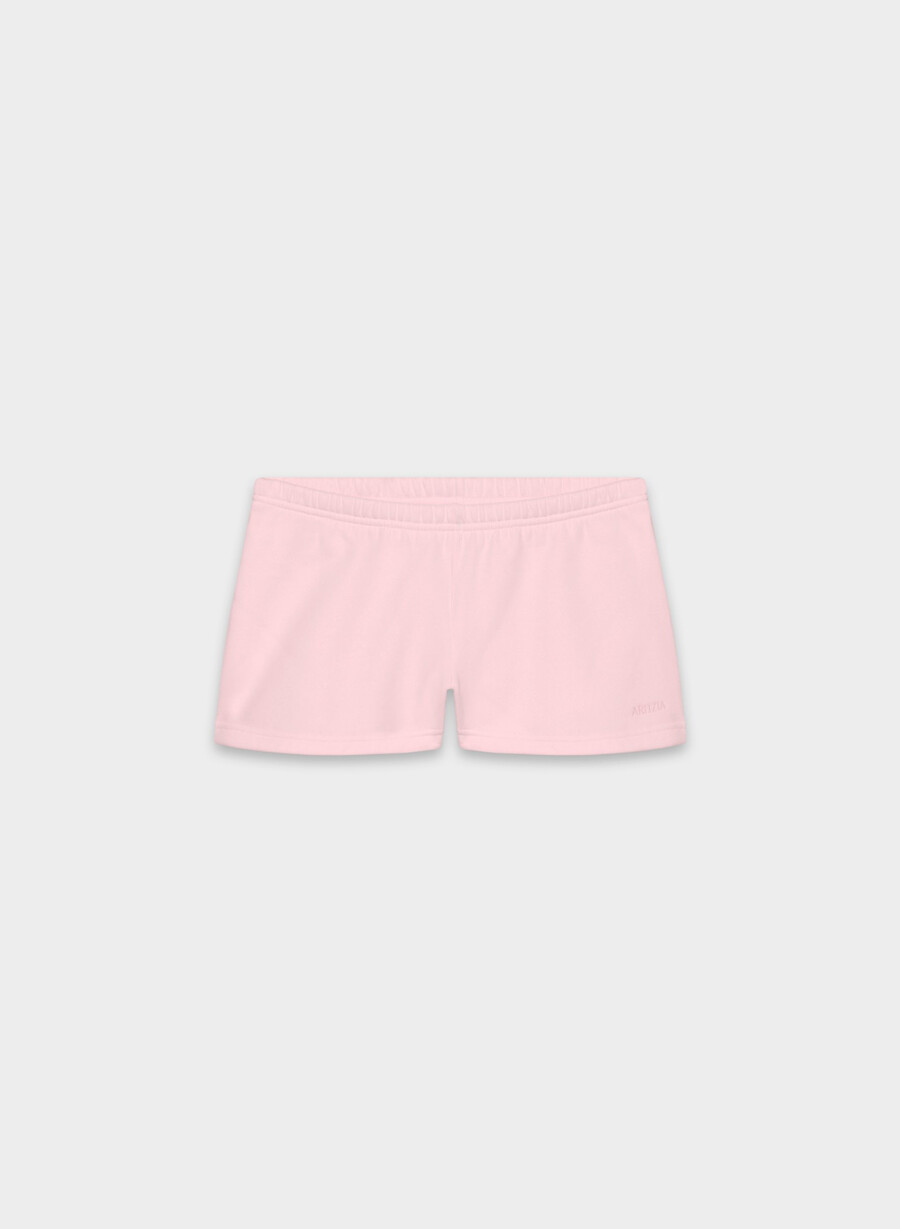 mysiga sweatfleece boyfriend lo-rise mini shorts villa rosa