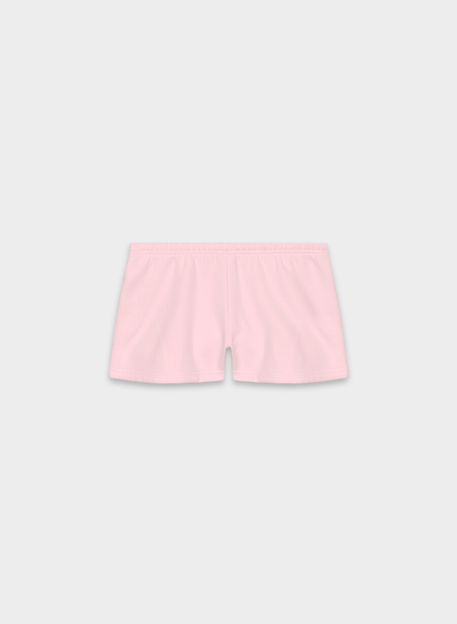 mysiga sweatfleece boyfriend lo-rise mini shorts villa rosa